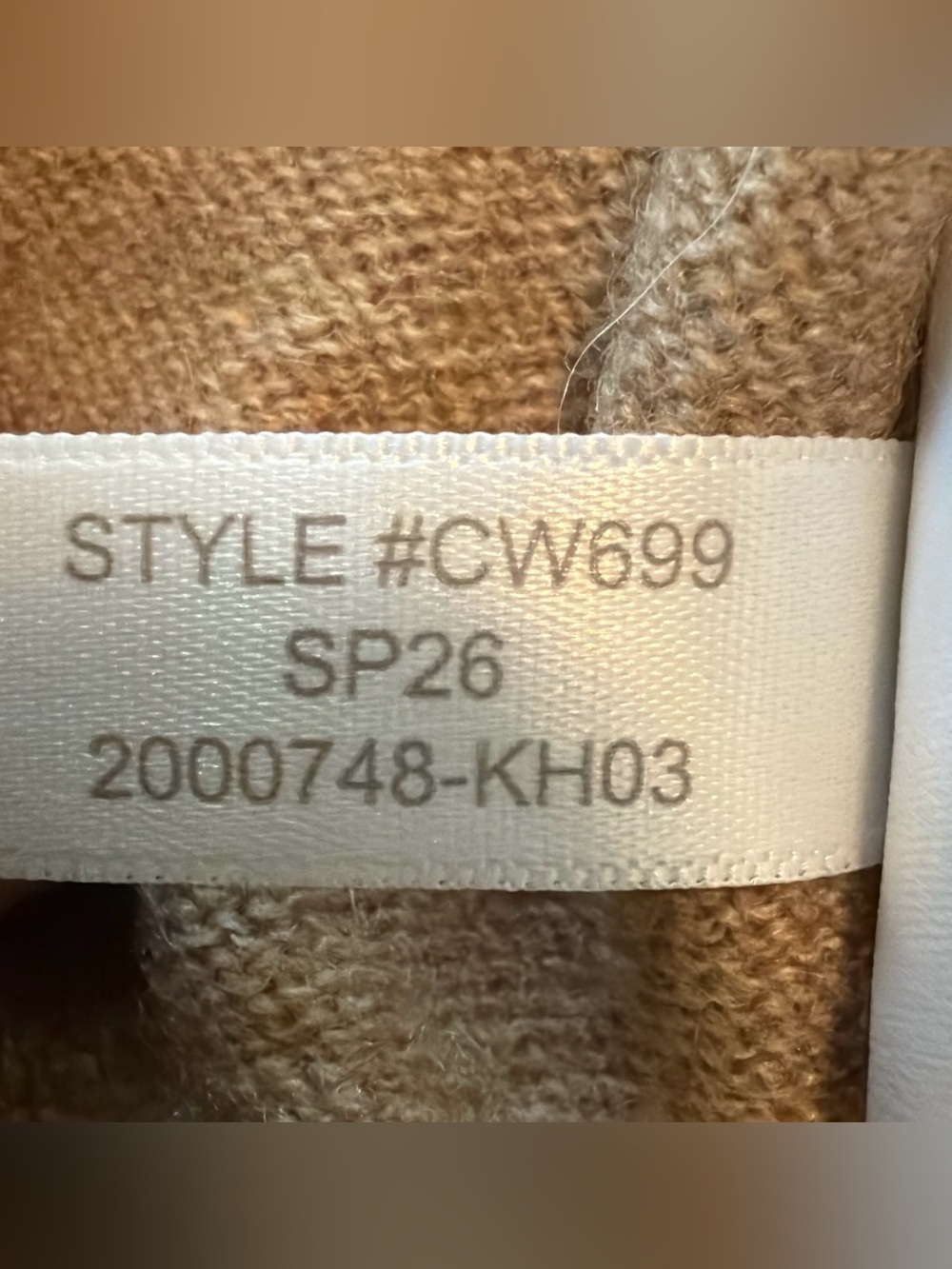 NWT J.Crew Cashmere Classic-Fit Crewneck Sweater Heather Camel S - Picture 12 of 12